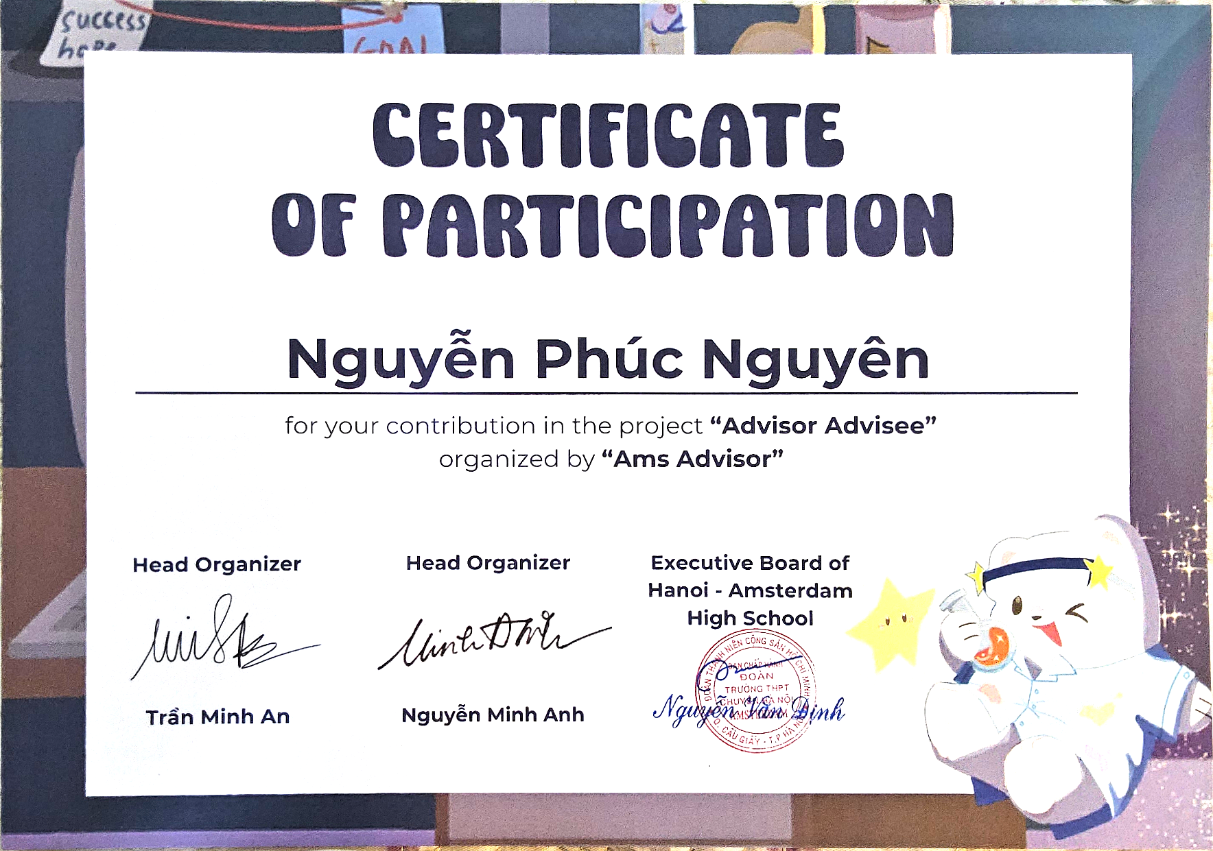 Tutoring certificate