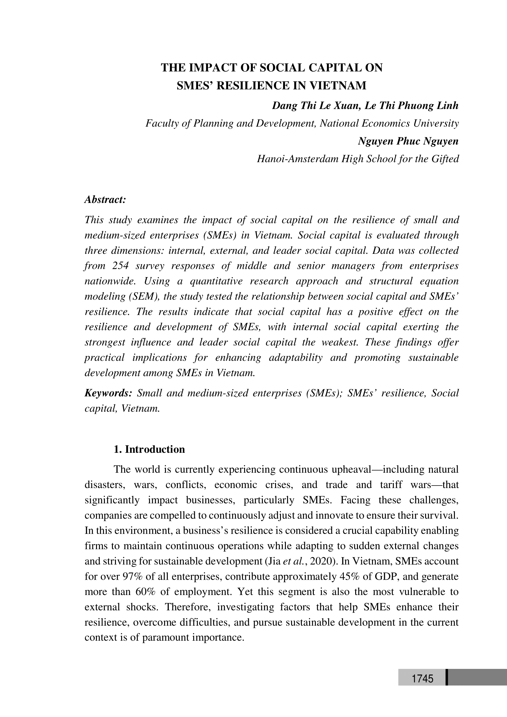 Author list & abstract