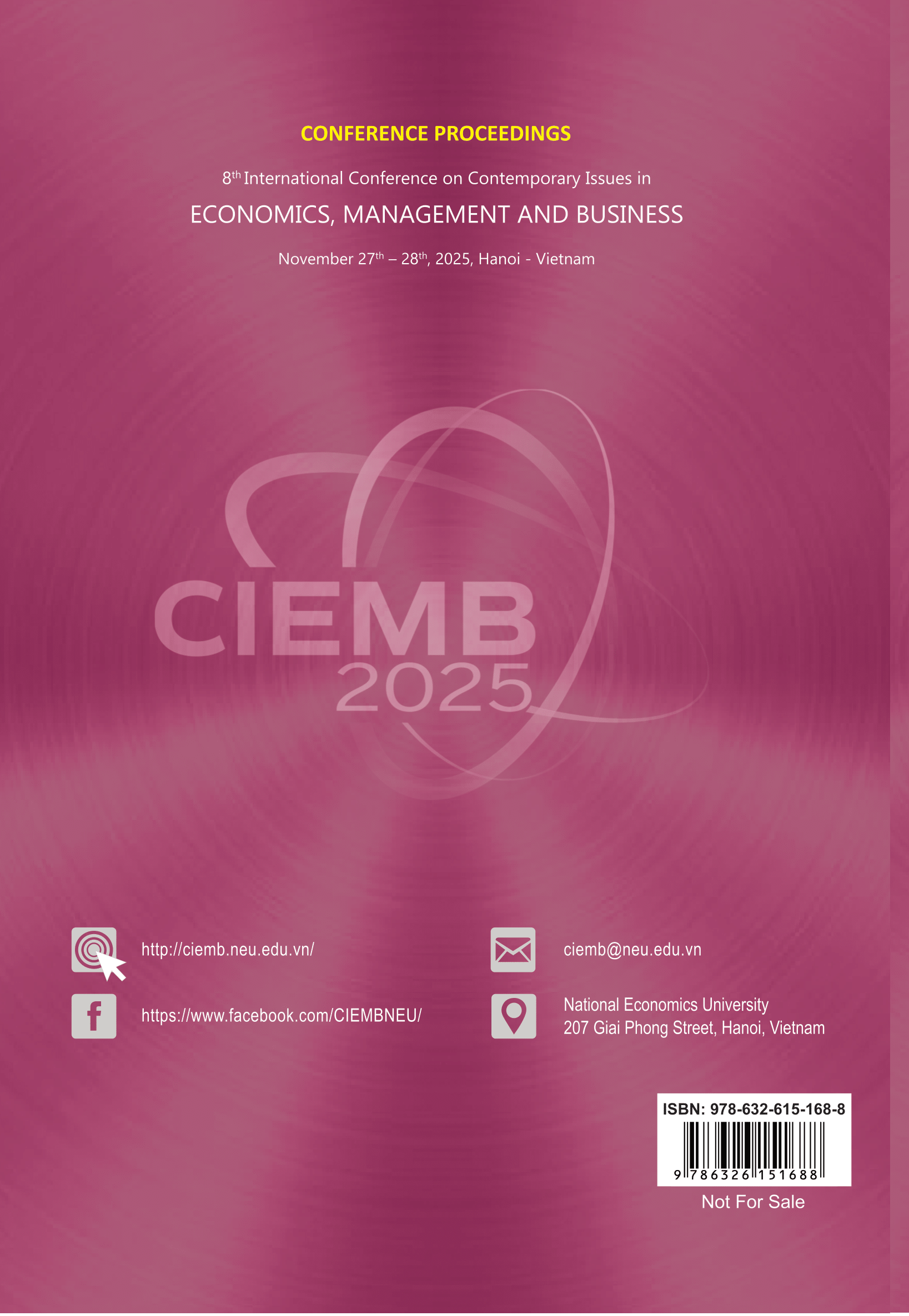 Conference proceedings back cover